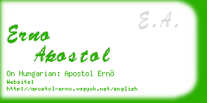 erno apostol business card
